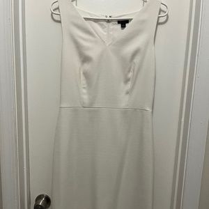 Ann Taylor White Basketweave Suit Dress